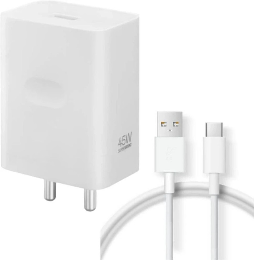 OPPO 45 W SuperVOOC 4 A Wall Charger for Mobile with Detachable Cable(White, Cable Included)