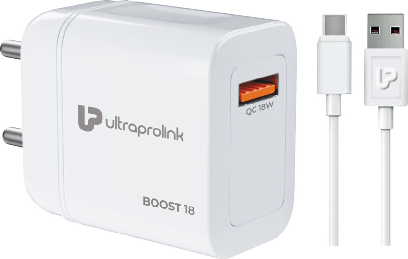 Ultraprolink Ultraprolink 18 W Quick Charge 3 A Wall Charger for Mobile with Detachable Cable(White, Cable Included) - Flipkart Deal