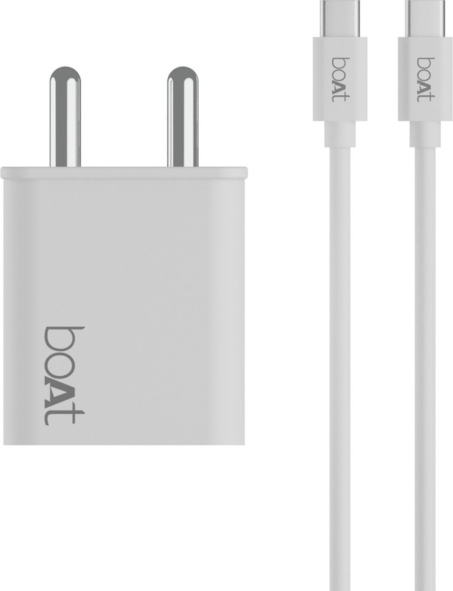 boAt 22.5 W Quick Charge 3 A Wall Charger for Mobile with Detachable Cable(White, Cable Included)