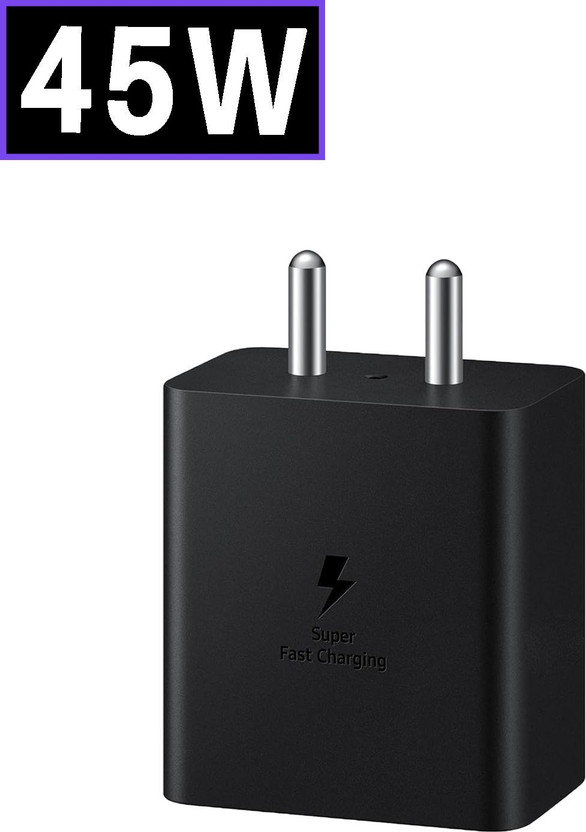 GaN Charger 45 W Quick Charge 3 A Wall Charger for Mobile(For Samsung, Black)