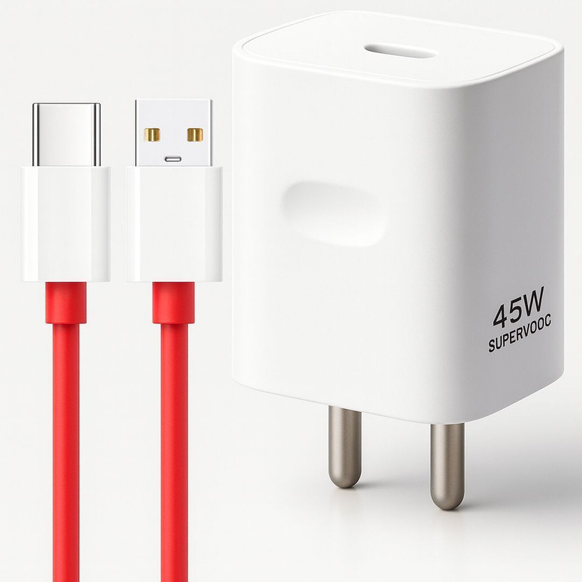 Amozkart Amozkart 45 W SuperVOOC 5 A Wall Charger for Mobile(White, Cable Included) - Flipkart Deal
