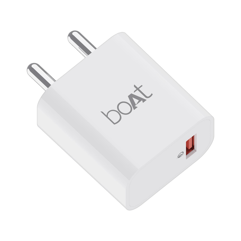 boAt 18 W Quick Charge 3 A Wall Charger for Mobile(White)