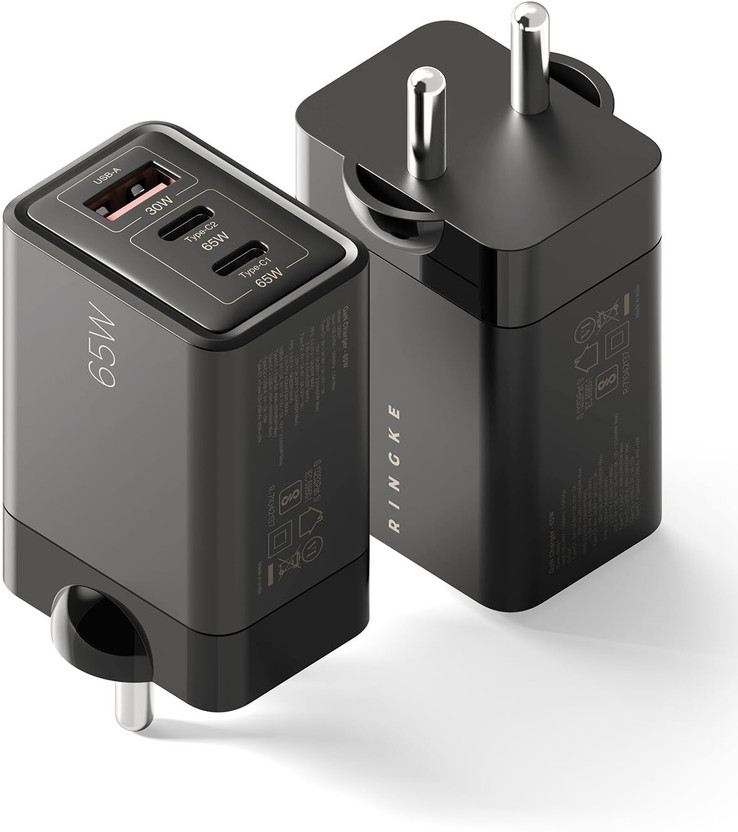 Ringke 65 W GaN 3.4 A Wall Charger for Mobile(Black)