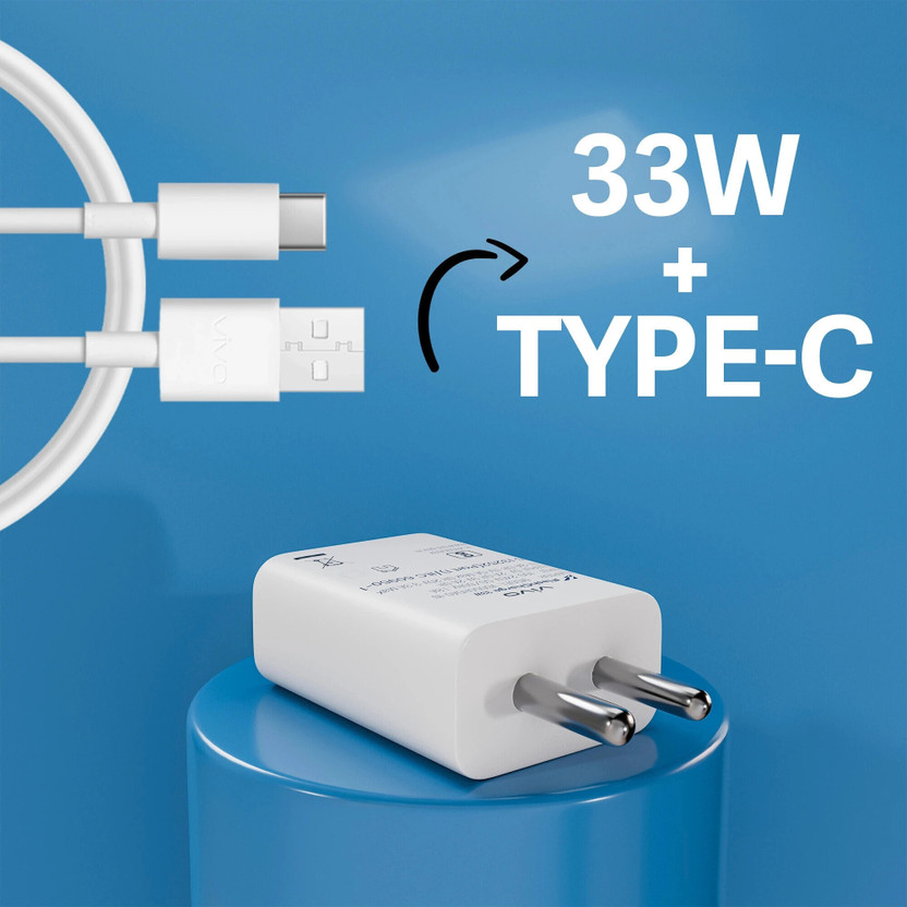 Vivo vivo 33 W Quick Charge 3.25 A Wall Charger for Mobile with Detachable Cable(White, Cable Included) - Flipkart Deal