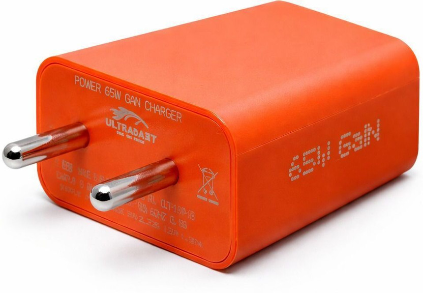 ULTRADART 65 W GaN 6.5 A Wall Charger for Mobile(Orange)