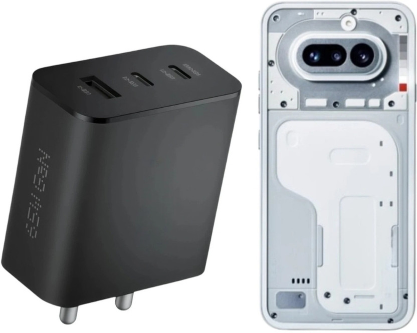 TECHVIQQ 65 W GaN 3 A Wall Charger for Mobile(Black)
