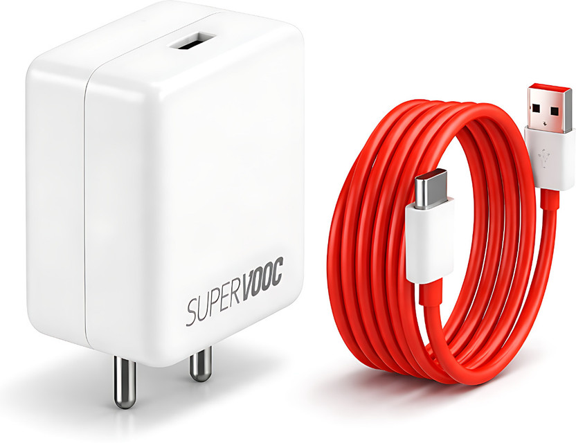 MAK 67 W SuperVOOC 6 A Wall Charger for Mobile with Detachable Cable(White, Cable Included)