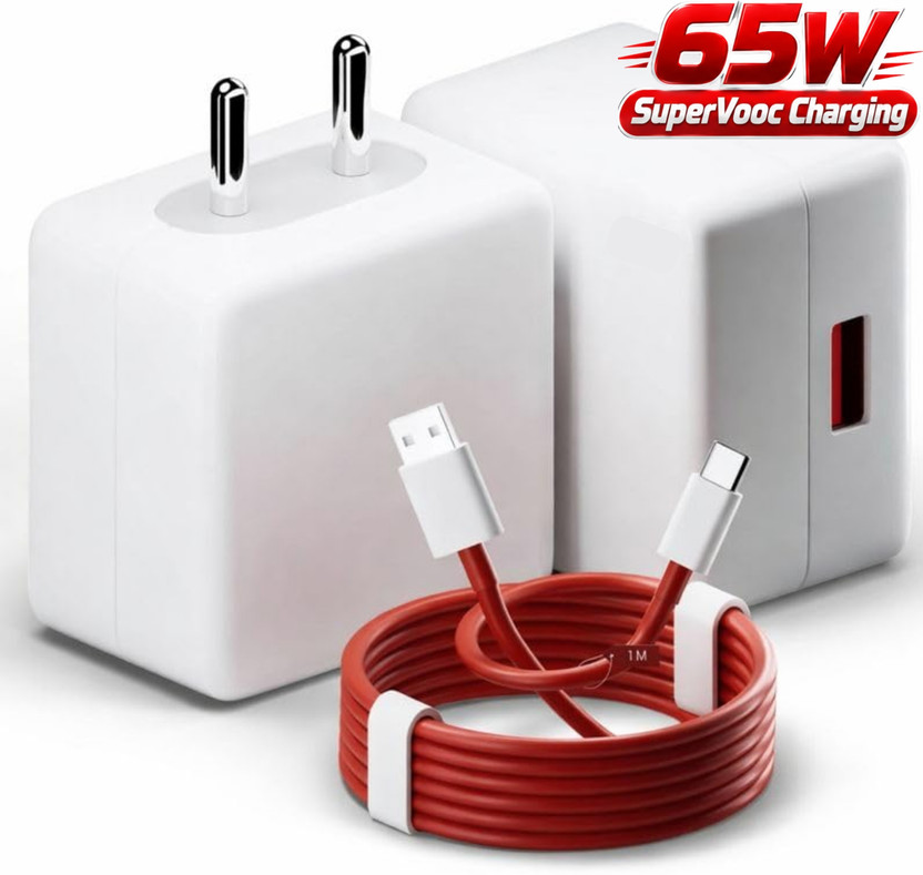 deshit deshit 65 W SuperVOOC 6 A Wall Charger for Mobile with Detachable Cable(White, Red) - Flipkart Deal