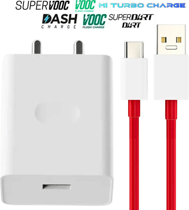 RoarX 33 W SuperVOOC 3 A Wall Charger for Mobile with Detachable Cable(White, Cable Included)
