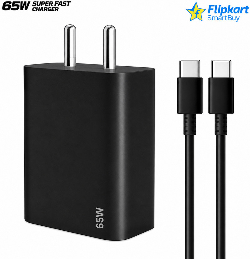 Flipkart Flipkart SmartBuy 65 W PD 3 A Wall Charger for Mobile with Detachable Cable(Black) - Flipkart Deal