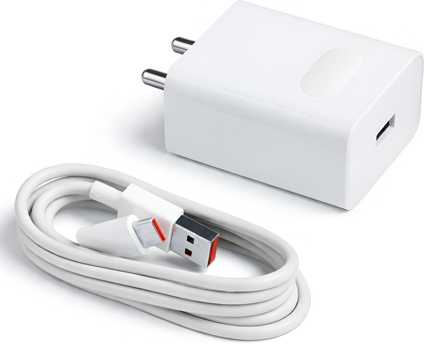 MAK 33 W TurboPower 2.0 4 A Wall Charger for Mobile with Detachable Cable(White, Cable Included)