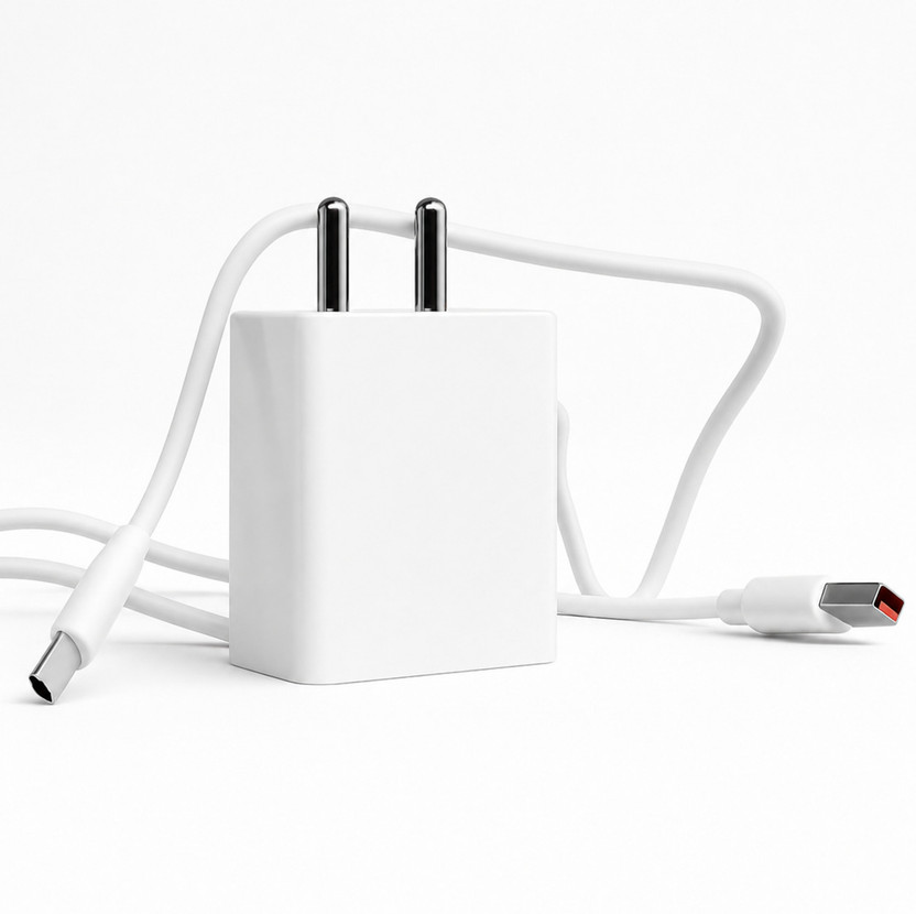 CLAT 33 W SuperVOOC 6 A Wall Charger for Mobile with Detachable Cable(White, Cable Included)