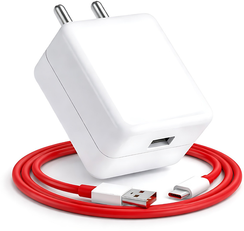 MAK 80 W SuperVOOC 6 A Wall Charger for Mobile with Detachable Cable(White, Cable Included)