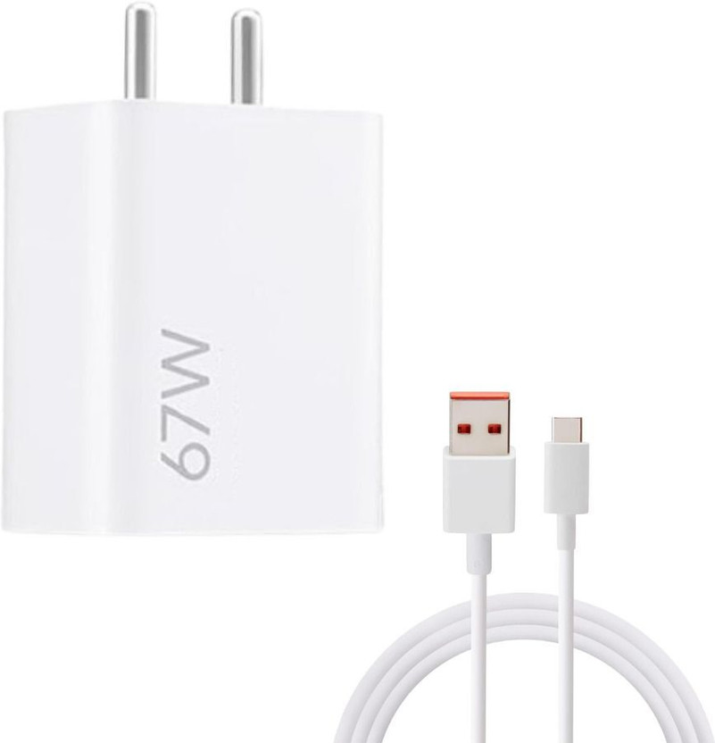 GaN Charger 67 W SonicCharge 6.5 A Wall Charger for Mobile with Detachable Cable(White)
