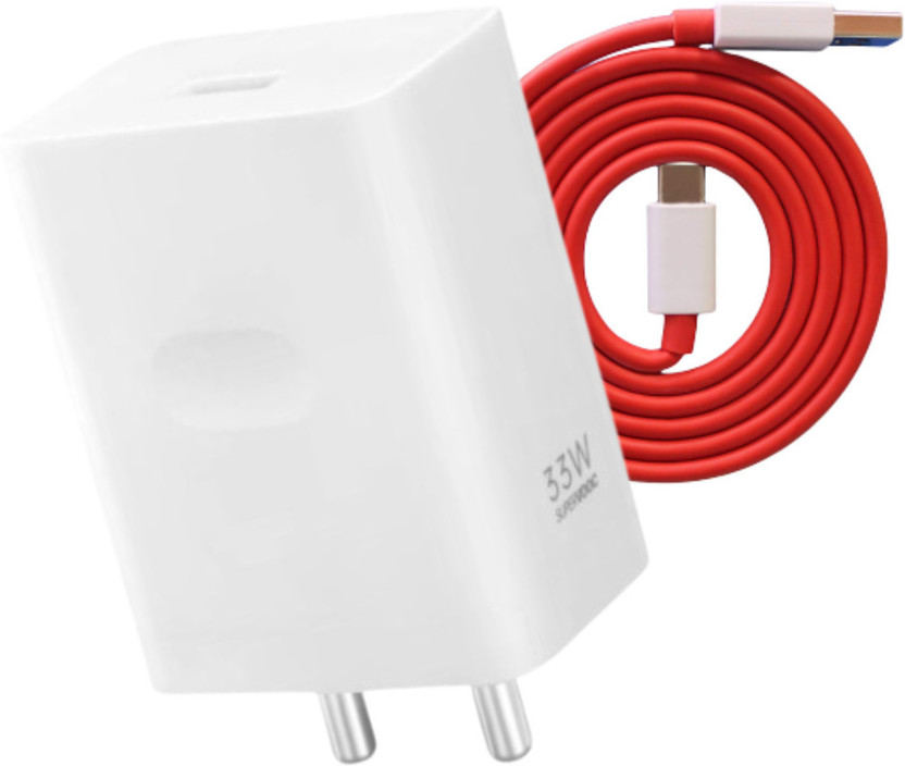 ryumux 33 W SuperVOOC 3 A Wall Charger for Mobile with Detachable Cable(White, Cable Included)