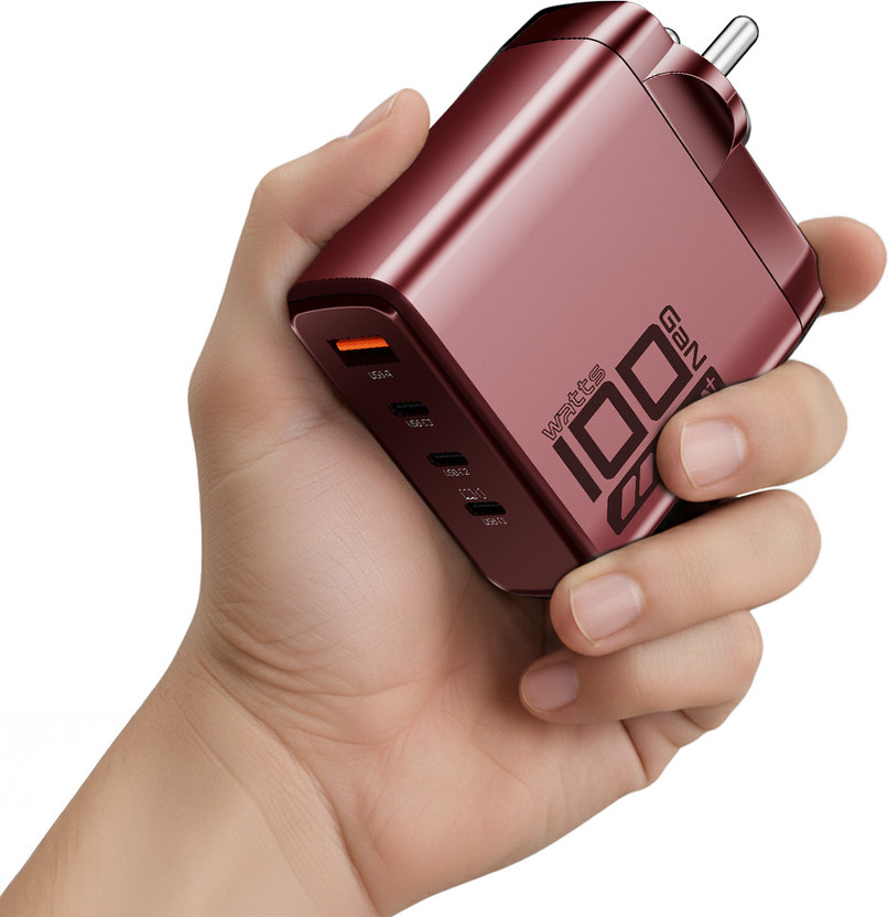 boAt 100 W GaN 3 A Wall Charger for Mobile(Monarch Red)