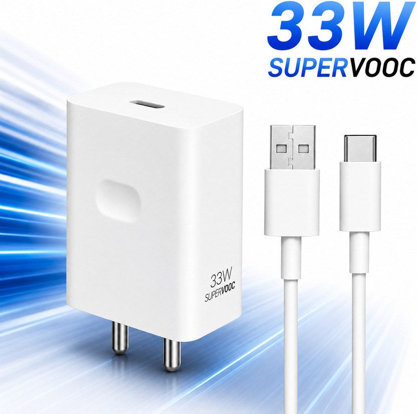 RR RR gadzet 33 W SuperVOOC 6 A Wall Charger for Mobile with Detachable Cable(White) - Flipkart Deal