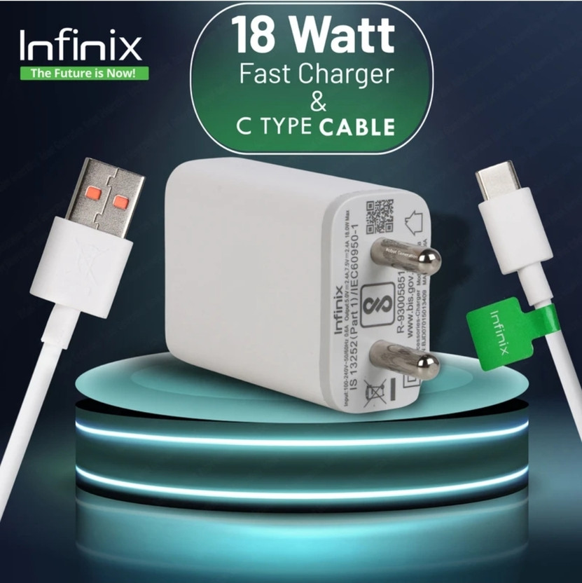 Infinix Infinix charger 18 W Quick Charge 2.4 A Wall Charger for Mobile with Detachable Cable(White) - Flipkart Deal