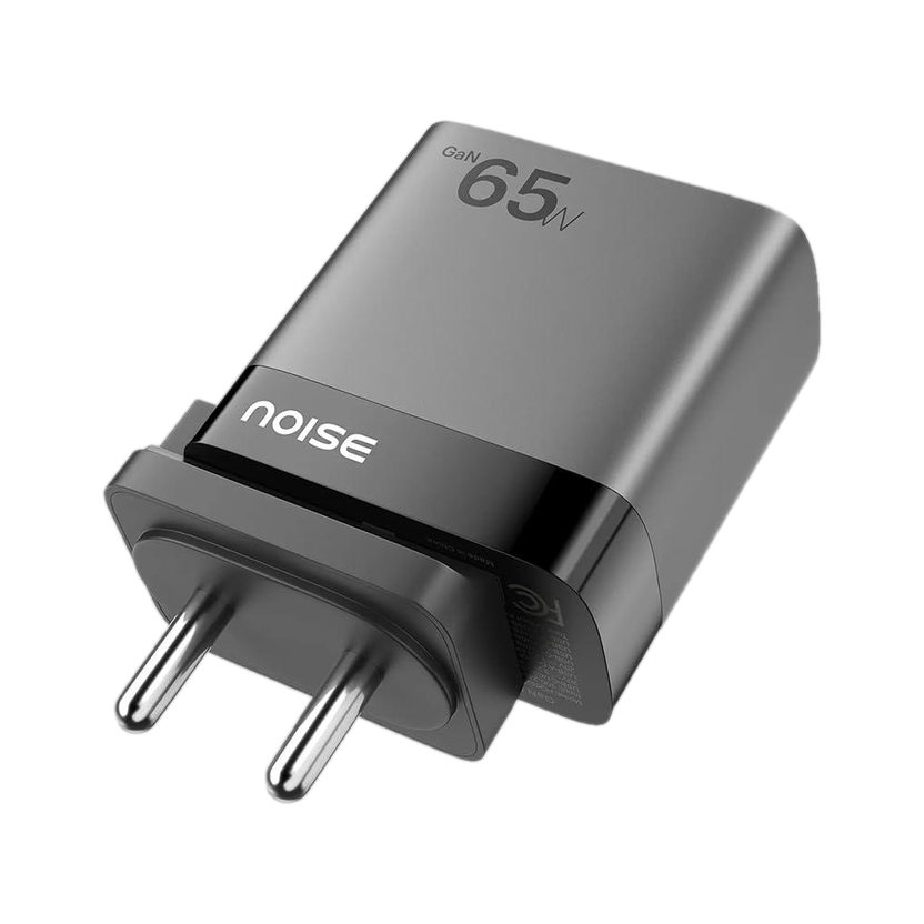Noise 65 W GaN 1.5 A Wall Charger for Mobile with Detachable Cable(Black)