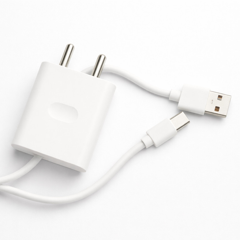 CLAT 33 W VOOC 6 A Wall Charger for Mobile with Detachable Cable(White, Cable Included)