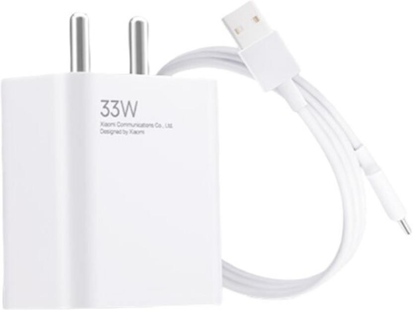 XIAOMI by Mi 33 W SonicCharge 3 A Single Port Mobile Charger with Detachable Cable(White, Cable Included)