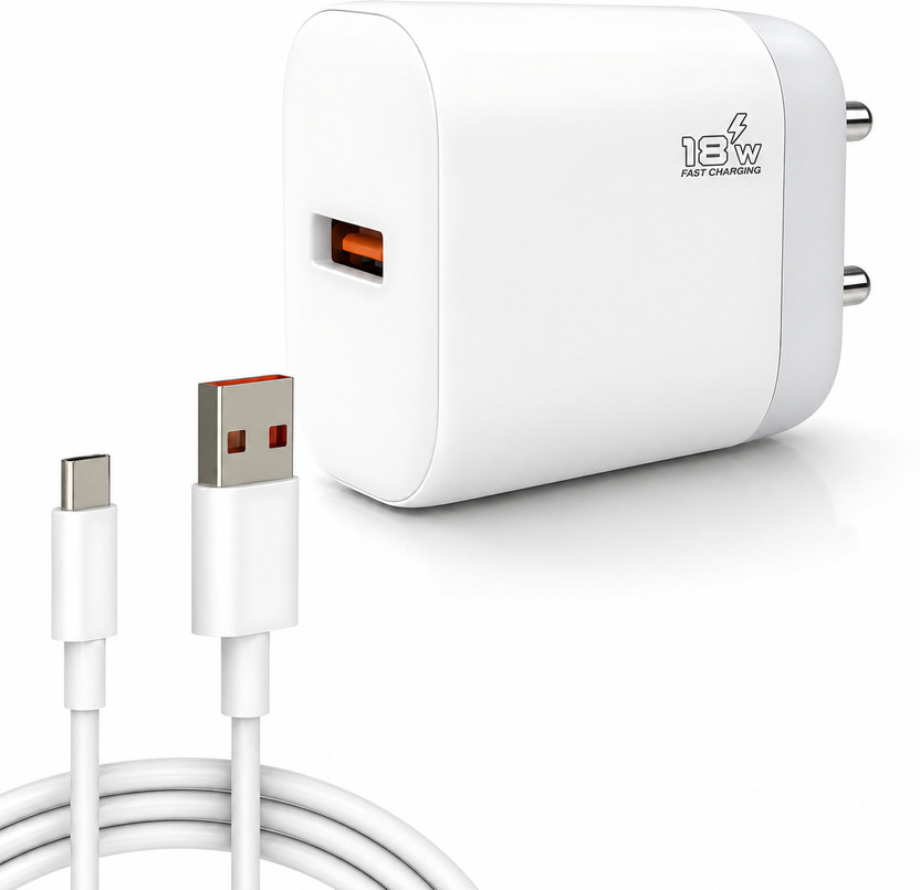 MMAK 18 W Supercharge 2.4 A Wall Charger for Mobile with Detachable Cable(Yellow)
