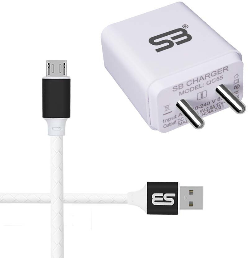 shopbucket 18 W Quick Charge 3 A Wall Charger for Mobile with Detachable Cable(White, Cable Included)