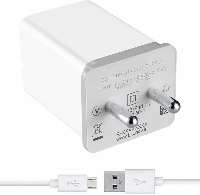 Kotsun 18 W 2.4 A Wall Charger for Mobile with Detachable Cable(White, Cable Included)