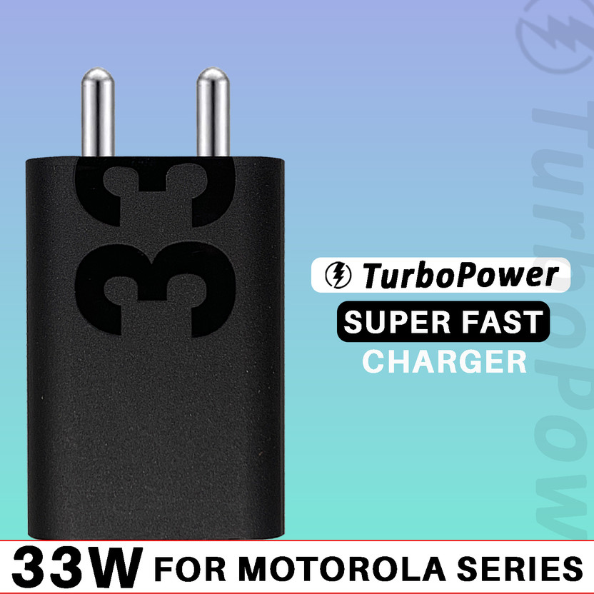 Motorola SUFO 33 W TurboPower 3.0 3 A Wall Charger for Mobile(33W Turbo Power Super FastCharger For Motorola,Black) - Flipkart Deal