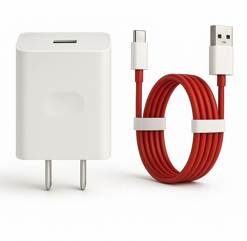 SB 80 W SuperVOOC 7.3 A Wall Charger for Mobile with Detachable Cable(White, Cable Included)