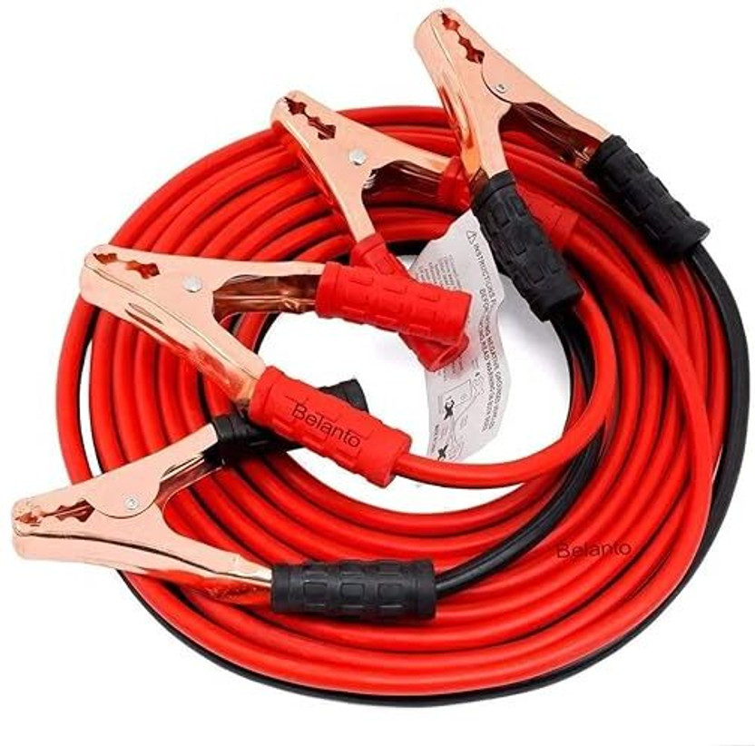 Spirit Premium Car Heavy Duty Jump Start Leads Booster Cables [500AMP] 6.5 ft 6.5 ft Battery Jumper Cable(Pack of 1)