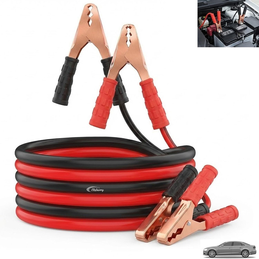 B BOZZBY Heavy Duty Auto Jumper Cables 500 Amp 5 ft Battery Jumper Cable