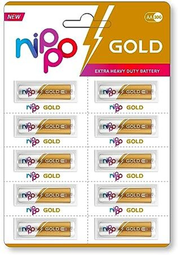 Nippo 3 DG Zinc Carbon AA  Battery(Pack of 10)