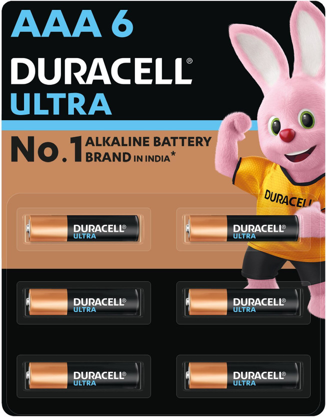 DURACELL Ultra AAA, High-Drain Devices, Digital Camera, Toys, Electric Toothbrush  Battery(Pack of 6)