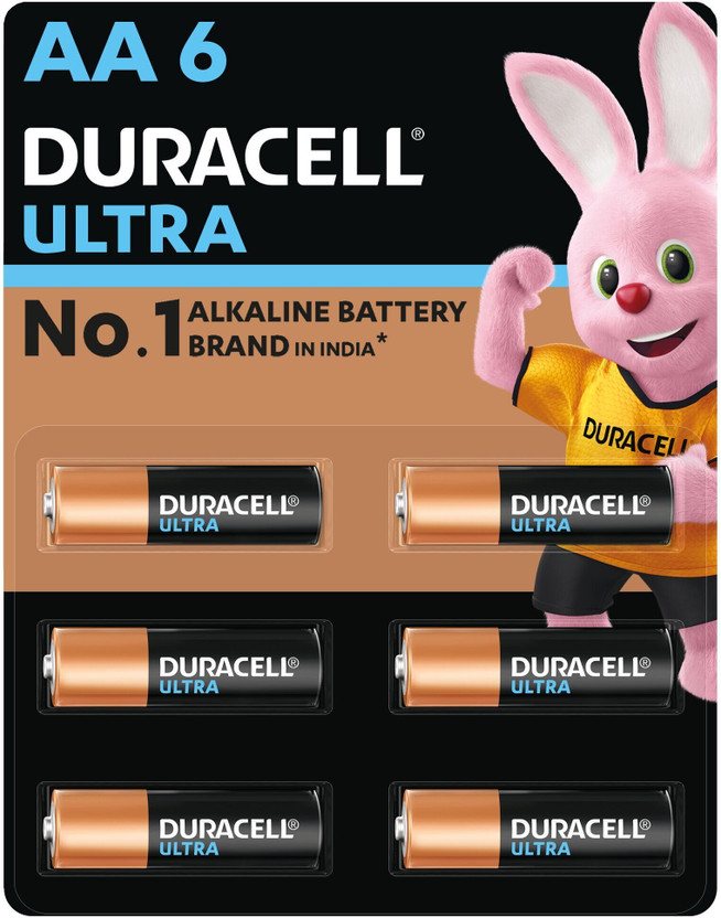 DURACELL Ultra AA, High-Drain Devices, Digital Camera, Toy, Electric Toothbrush  Battery(Pack of 6)