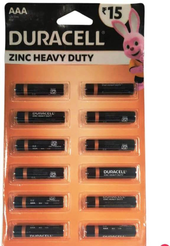 DURACELL DURACELL Zinc Heavy Duty AAA Batteries  Battery - Flipkart Deal