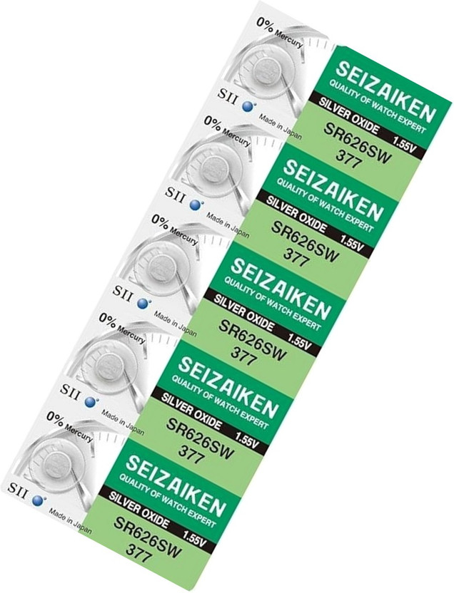 Seizaiken SR626SW 1.55V Silver Oxide  Battery(Pack of 5)