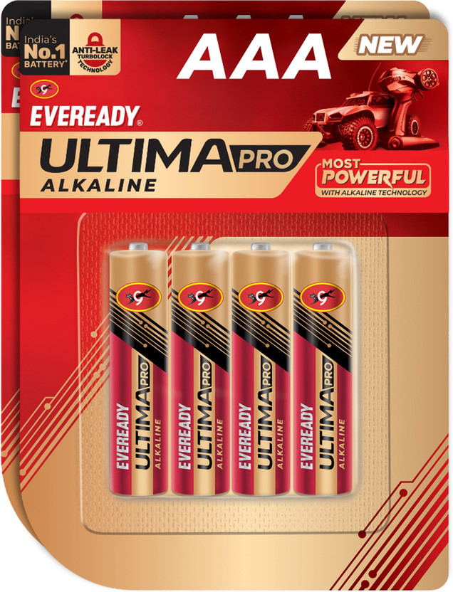 EVEREADY Ultima Pro Alkaline, 800% Longer Lasting  Battery(Pack of 4)