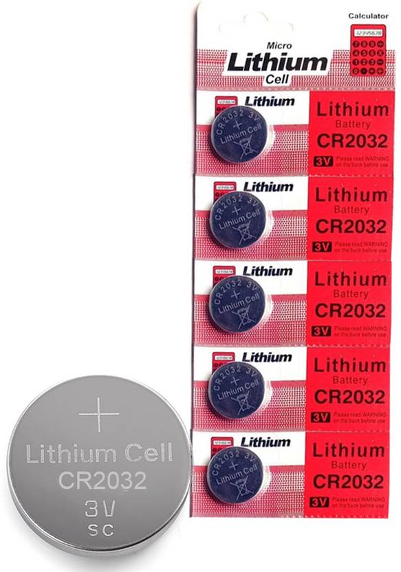 ZOKMOB Best quality Pack of 5 CR2032 3V Lithium Coin cell Battery