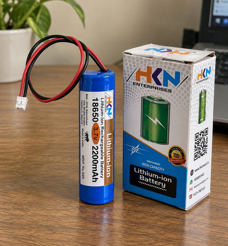 HKN 3.7V 2200mAh Lithium ion Rechargeable In Built BMS  Battery