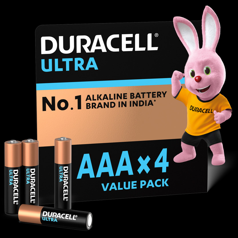 DURACELL Ultra AAA, High-Drain Devices, Digital Camera, Toys, Electric Toothbrush  Battery(Pack of 4)