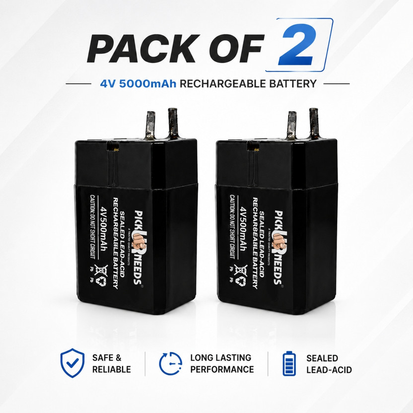 MHAX Compact 4V 500mAh Sealed Lead Acid  for Long-Lasting Backup Power  Battery(Pack of 2)