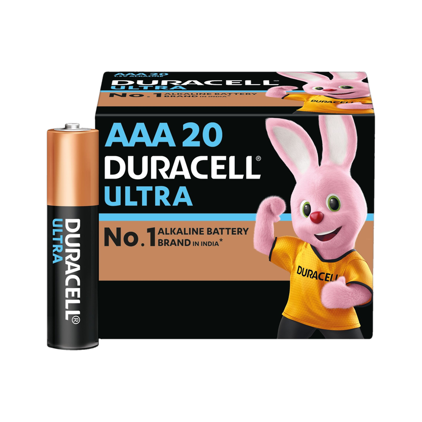 DURACELL Ultra AAA, High-Drain Devices, Digital Camera, Toys, Electric Toothbrush  Battery(Pack of 20)