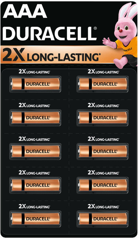 DURACELL Alkaline AAA, Everyday Devices, Clock, Toy, Remote  Battery(Pack of 10)