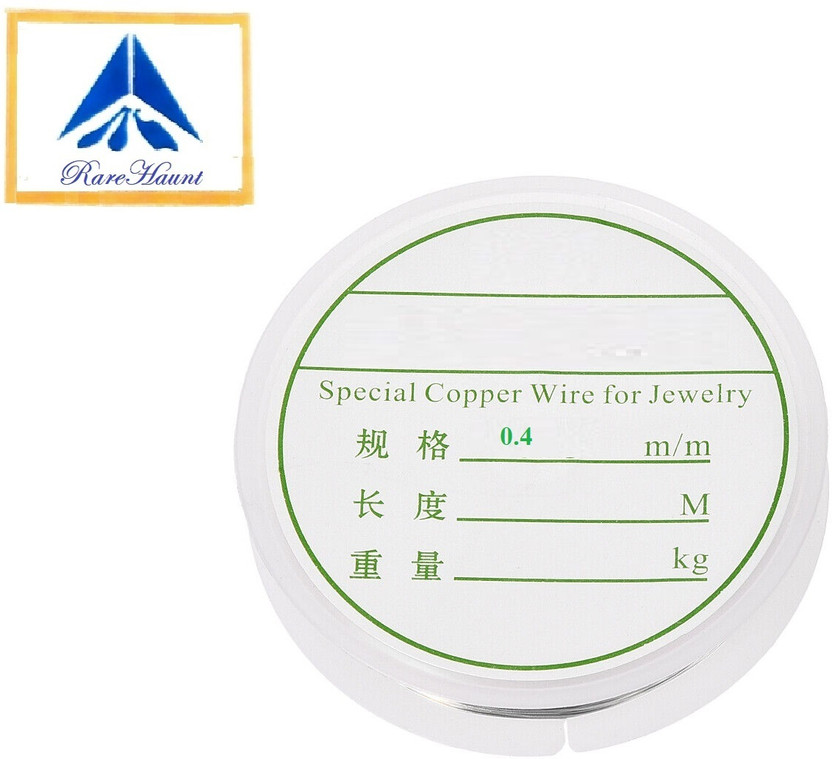 Rarehaunt Silver Copper Wire Rope Beading Wire 0.4 mm for Artificial Jewellery 1 Roll