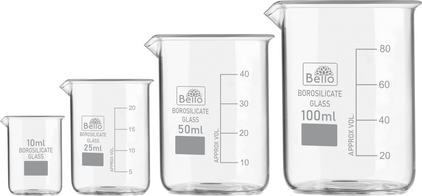 Bello 100 ml Measuring Beaker(Pack of 4)