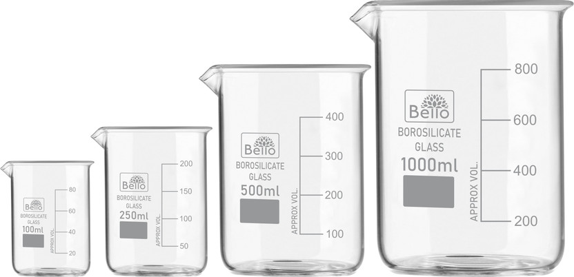 Bello 1000 ml Measuring Beaker(Pack of 4)