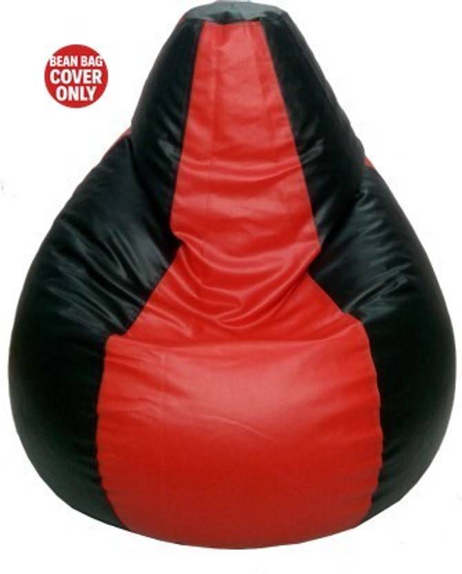 Kainaat Fashion Large Tear Drop Bean Bag Cover  (Without Beans)(Blue, Black)