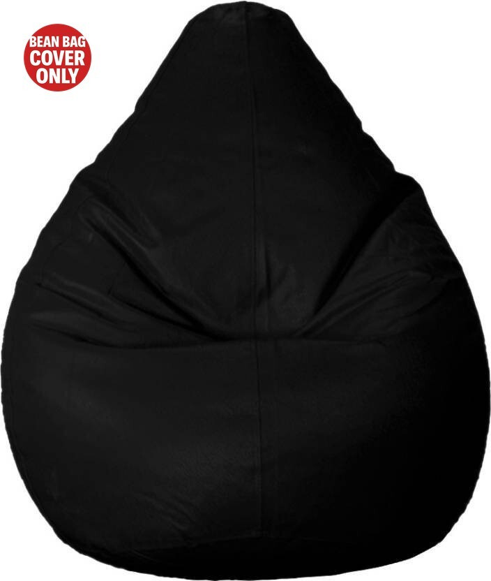 CaddyFull XL Tear Drop Bean Bag Cover  (Without Beans)(Black)