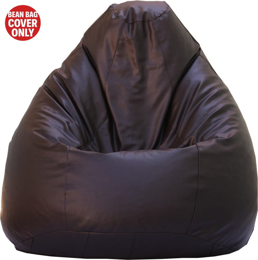 Beanskart XXXL Tear Drop Bean Bag Cover  (Without Beans)(Brown)